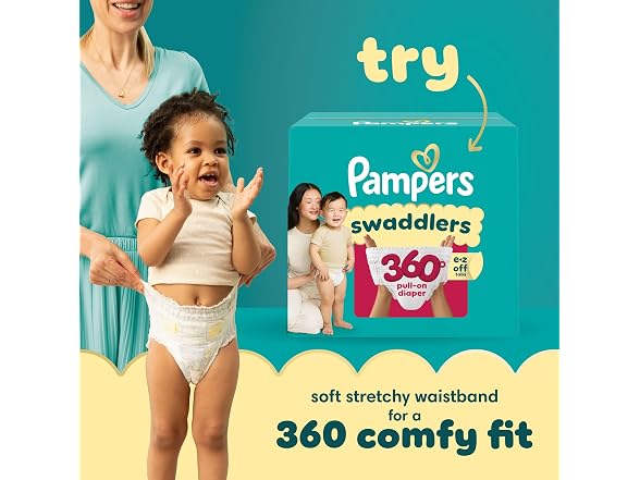 Pampers 37lbs Swaddlers Diapers