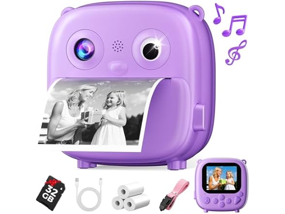 Ploomen Kids Instant Print Camera