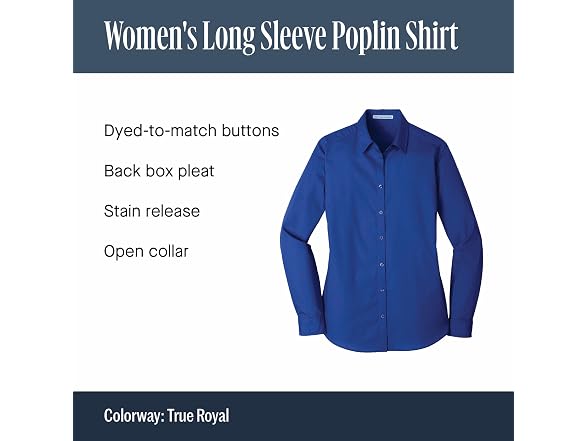Port Authority Women (L) Long Sleeve Poplin Shirt