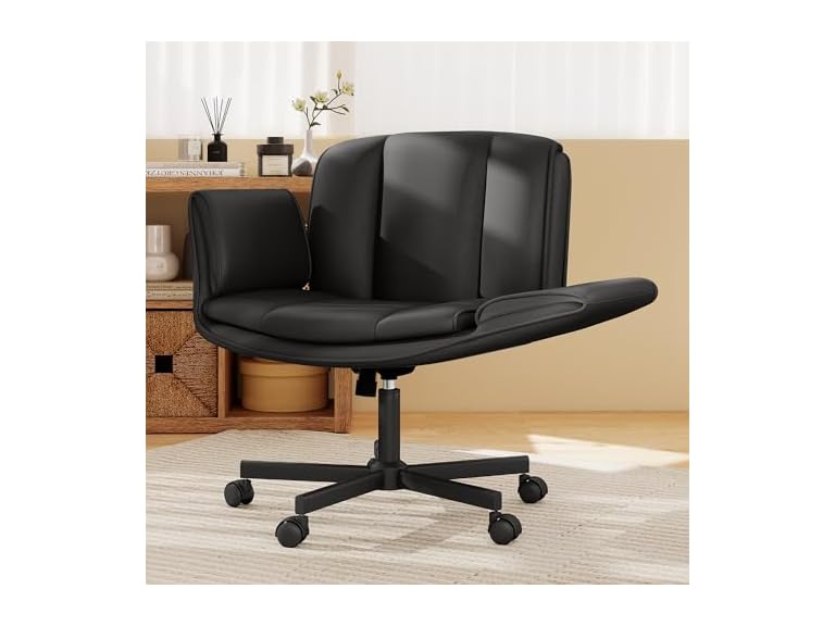 HeroSet W0893 Criss Cross Chair with Wheels Armrests 1 (Open Box)