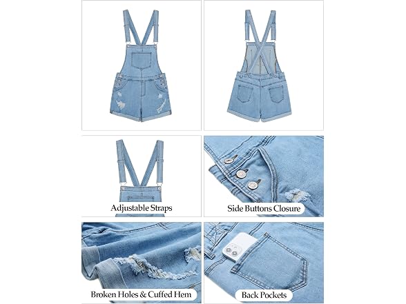 Vetinee Women (S) Classic Adjustable Straps Shorts
