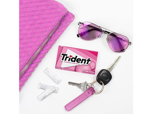 12 PK Trident Bubblegum Sugar-Free Chewing Gum