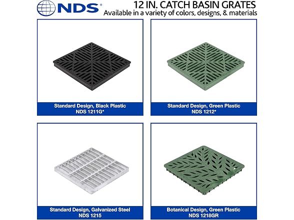 NDS 1211G* Square Catch Basin Drain Grate