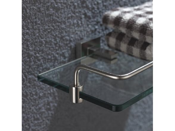 Kraus Bathroom Accessories - Shelf with Railing in Brushed Nickel