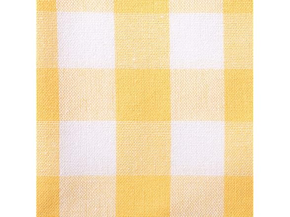 DII Checkered Cotton Table Runner 14x72" Yellow