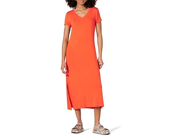 Amazon Essentials Women Jersey V-neck Short Dress