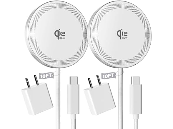 TAGZILO 2-Pack 25W Wireless Charger Black