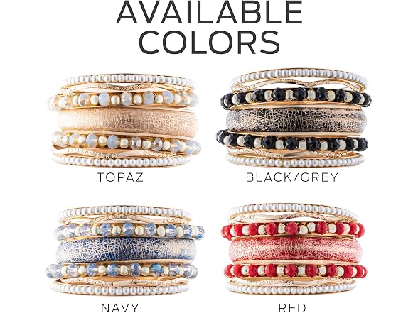 Sparkling Gems Bangles - 7PC Bangle Bracelets