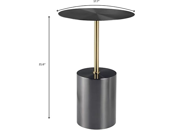 LeisureMod Malta Round Side Table