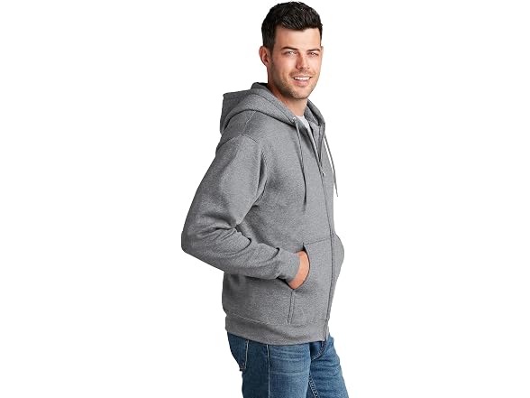 Port & Co Men (M) Core Fleece Full-zip Sweatshirt