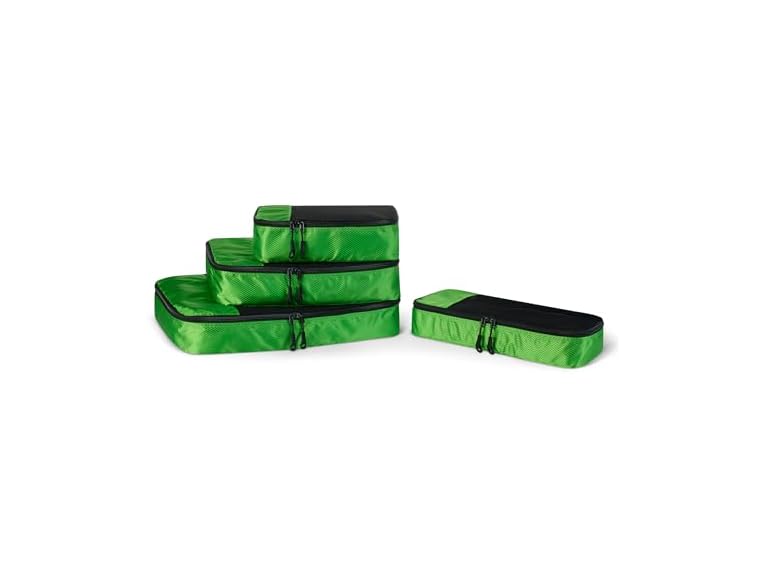 Amazon Essentials 4-Piece Packing Cubes Green 