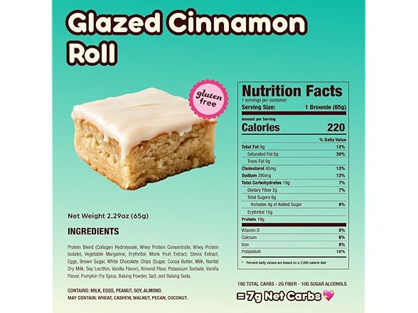 Alpha Prime Cinnamon Roll Brownie Bite