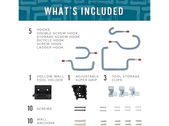 National Hardware N900-006 Garage Organization Hardware Kit