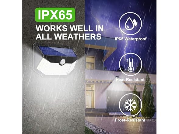 HMCITY Solar Lights Outdoor 120 LED