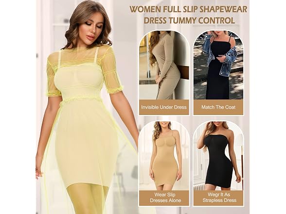 Joyshaper (XL) Strapless Shapewear Slip Dress