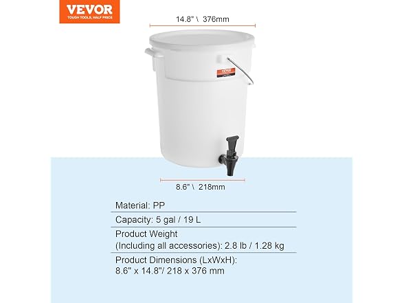 Beverage Dispenser, 5 Gallon Drink Dispensers