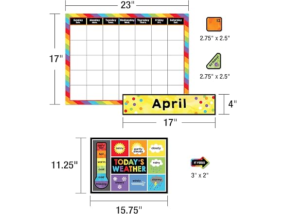 Carson Dellosa Celebrate Learning 86 pc Set Wall Calendar