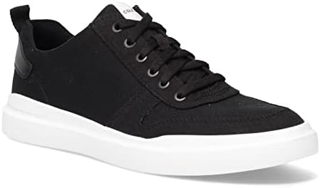 Cole Haan mens Grandpro Rally Canvas Court Sneaker, Black Canvas/Optic White, 8 US