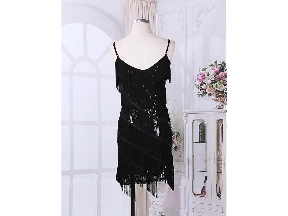 Chictry Women (OS) Spaghetti Straps Tassels Dress