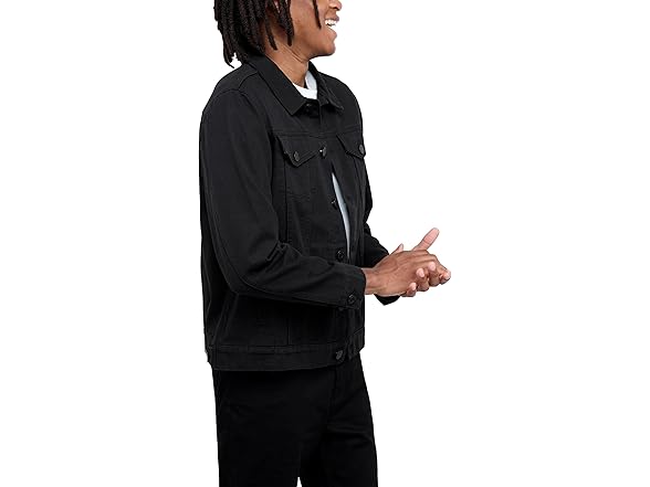 X RAY Mens Denim Jacket, Washed Ripped D