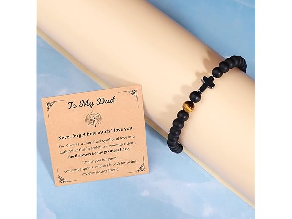 Dad Silver Memorial Bracelet