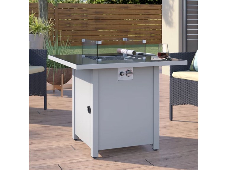 Wade Logan Aecca Square Steel Fire Pit