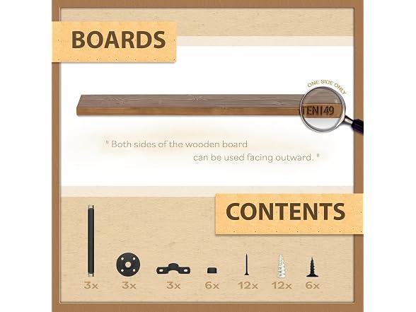 TEN49 Wood Shelves 60in Espresso 1-Pack