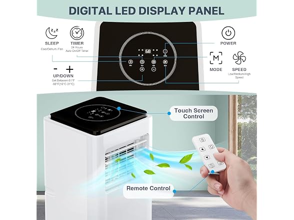 GarveeLife 10,000 BTU Portable AC Up to 450 Sq.Ft