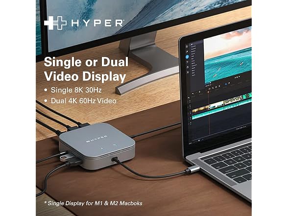 HyperDrive USB-C & Thunderbolt 4 Dual Monitor Dock