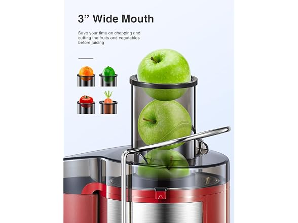 Qcen 500W Centrifugal Juicer Red