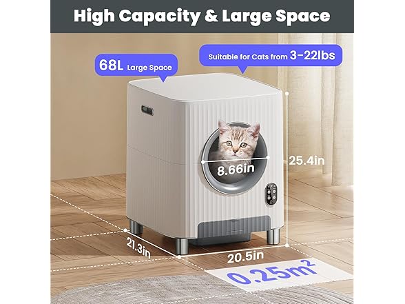 Upgraded Charmkit Self Cleaning Cat Litter Box