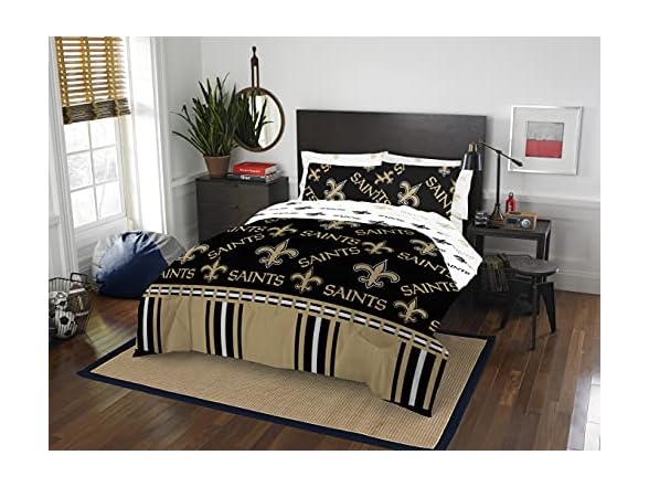 NFL New Orleans Saints Bed Set (Full)