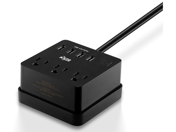 KMC 3-Outlet Travel Power Strip w/ USB Ports