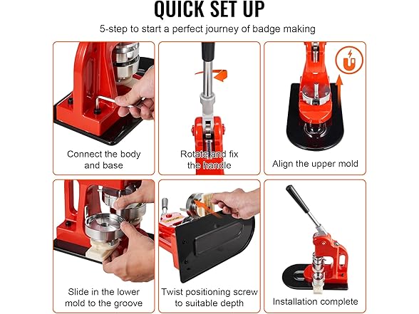 VEVOR Button Maker Machine - 25mm