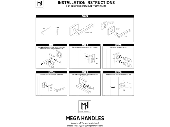 Mega Handles Ronn Door Handle Set