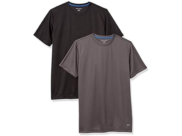 Amazon Essentials Mens Moisture Wicking Tech Tee 2Pk
