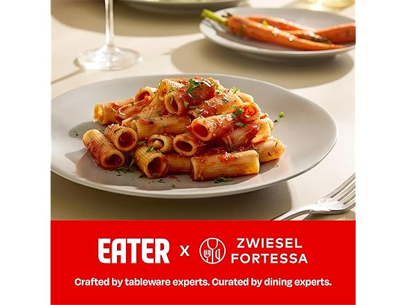 Eater x Zwiesel Fortessa Tempus Stoneware, 16 Piece Smoke
