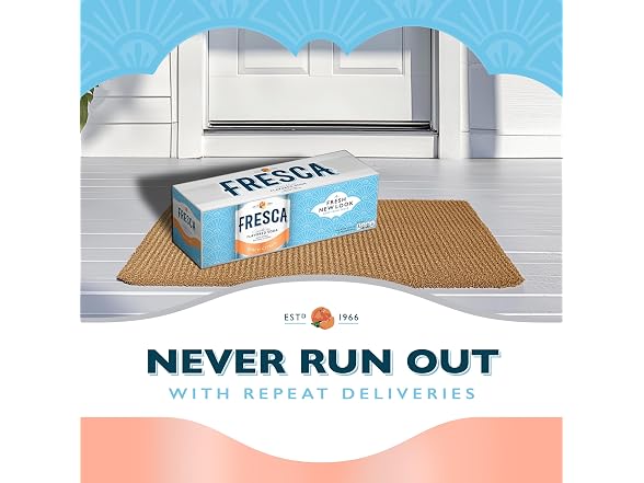 Fresca Peach Soda Soft Drink Fridge Pack
