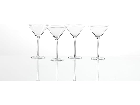 Fortessa Gala Glass, 8 Ounce Martini (Set of 4), Clear