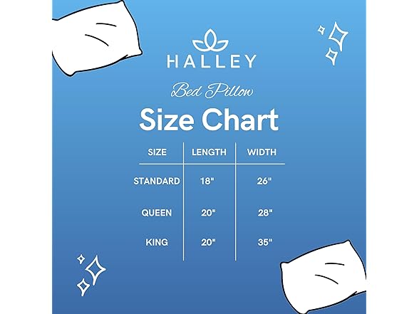 HALLEY Bed Pillows for Sleeping