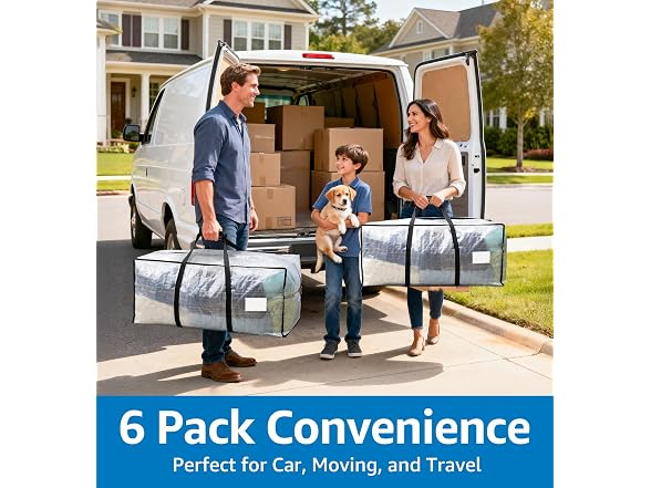VISVEIL 6 Pack Heavy Duty Moving Bags