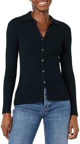 Amazon Essentials Women Fine Gauge Polo Cardigan - Gallery 10