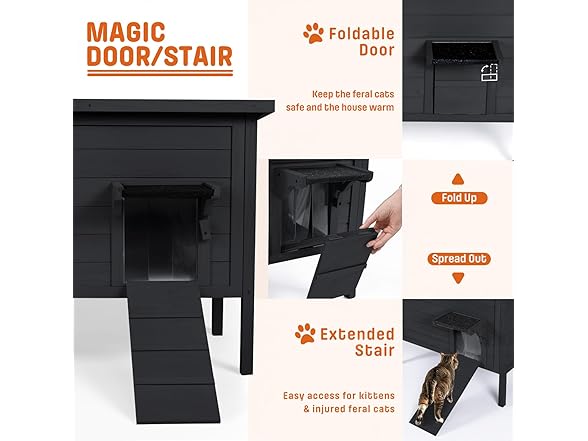 BRIOPAWS Outdoor Insulated Cat House