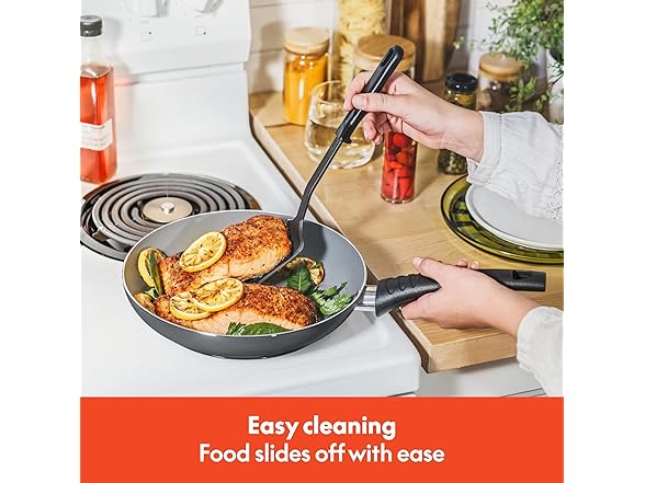 BELLA Nonstick Cookware Set w Glass Lids - Aluminum