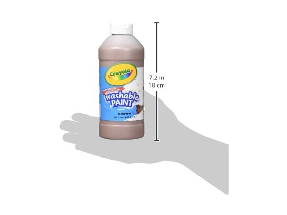 Crayola Washable Paint, Brown, 16 Oz Bottle