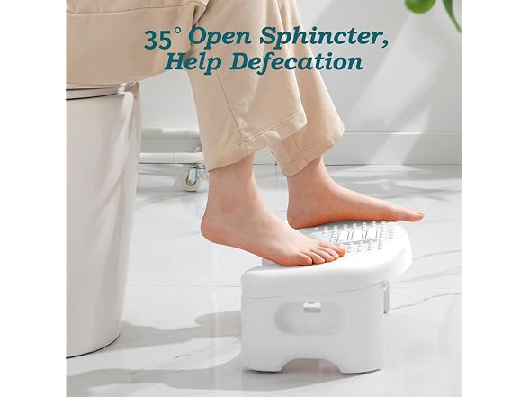 Demiwise Bathroom, Non-Slip Foldable Toilet Step Stool