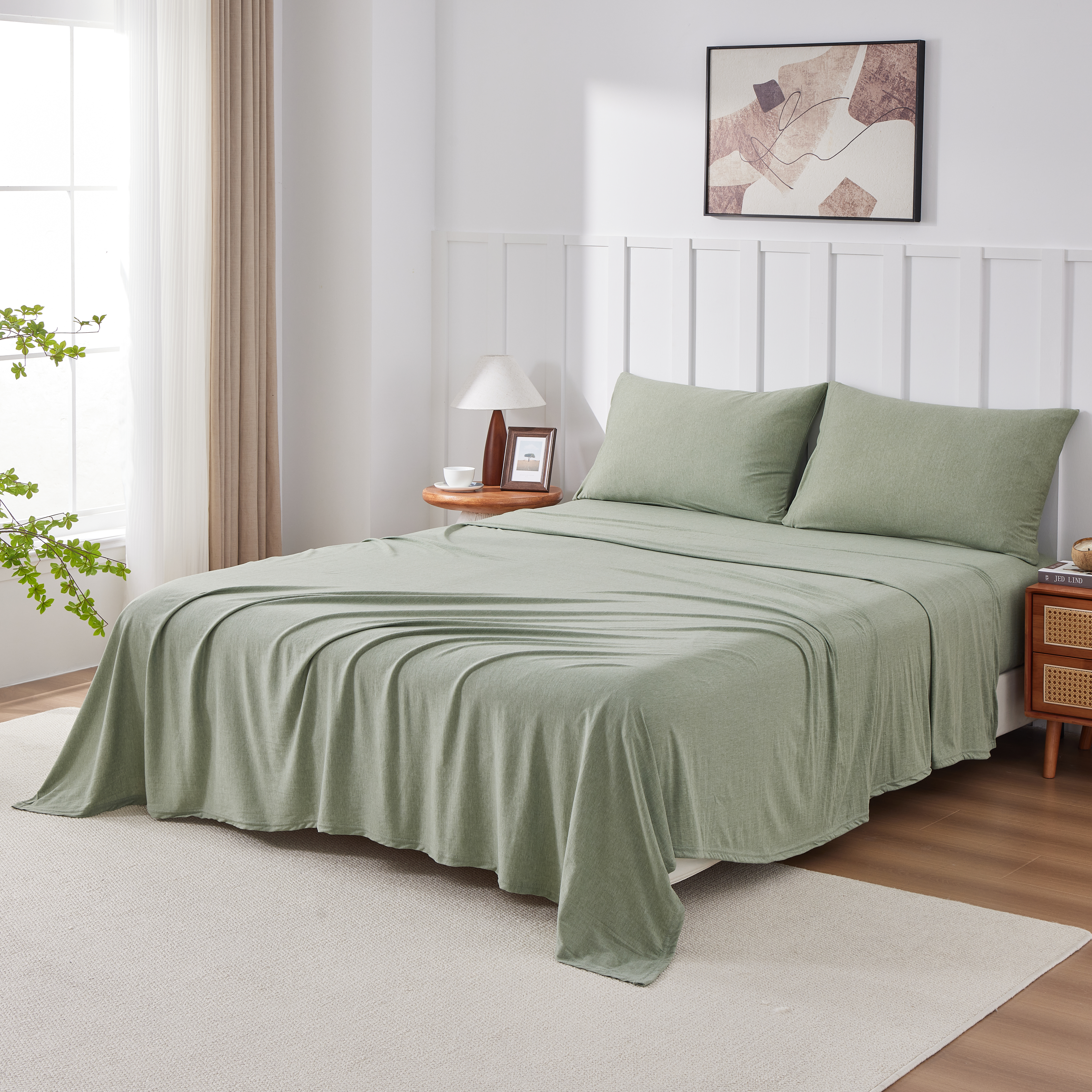 Kathy Ireland Jersey Knit Cotton Sheet Set - Gallery 37