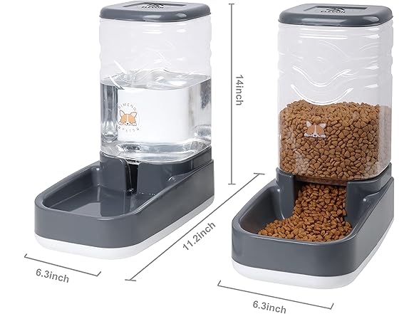Elevon Auto Cat Feeder & Water 3.8L Gry