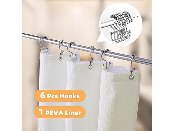 LaCyan 3 in1 Waterproof Shower Curtain