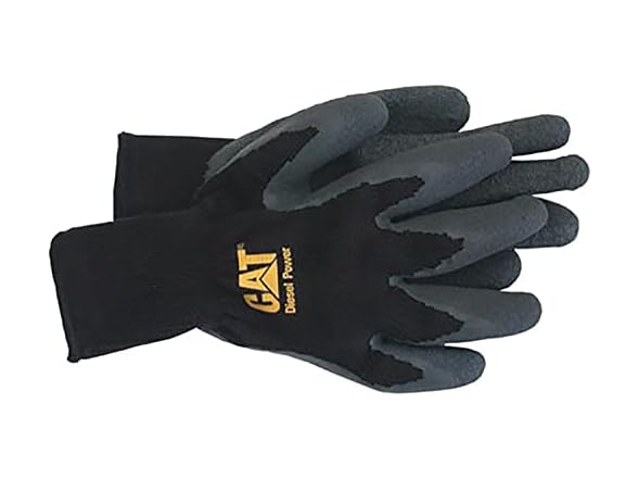 CAT Textured Latex Palm Gloves - Black, Medium